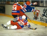 Darters on ice anderson robson hankey und fitton spielen eishockey 2008 01