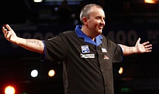 Phil taylor wirft seinen vierten 9 darter bei den uk open 2008 06