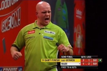 Pdc dart wm 2013 michael van gerwen wirft 9 darter video 2012 12 30