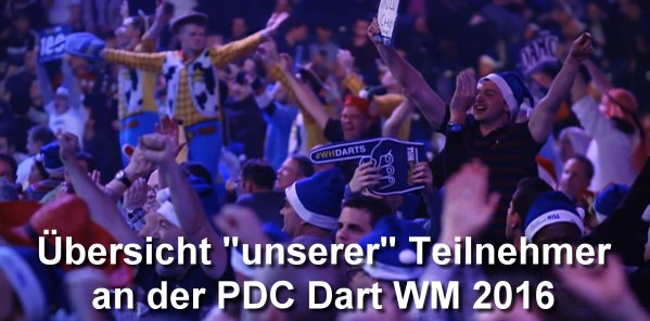Pdc dart wm 2016 uebersicht ueber unsere dart wm teilnehmer 2015 12 15