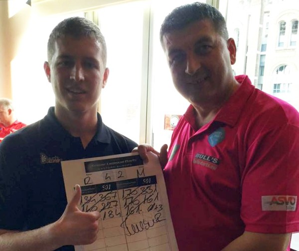 Mensur suljovic wirft verruecktesten offiziellen 9 darter der dart geschichte 2016 04 03