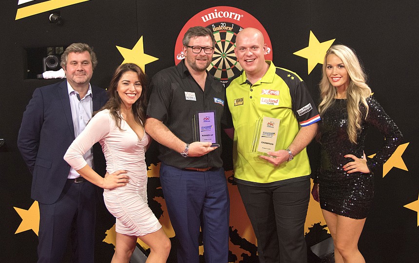 Michael van gerwen gewinnt letztes european tour turnier des jahres 2018 10 14