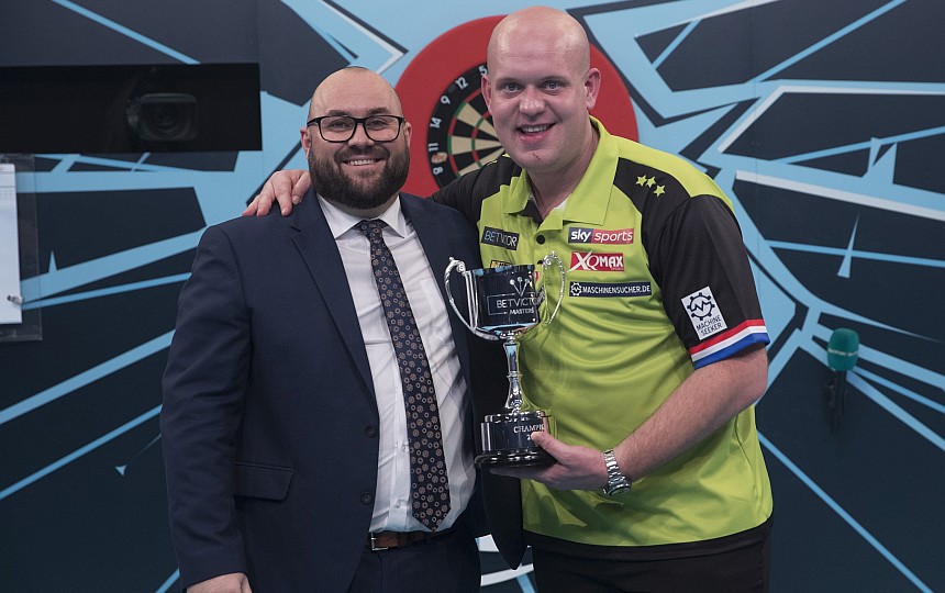 Fuenfter streich michael van gerwen gewinnt masters 2019 02 03