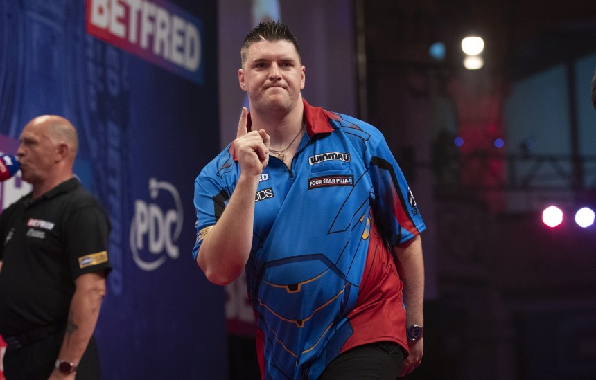 Players championship gurney mit titel viertelfinale fuer hopp und suljovic 2019 09