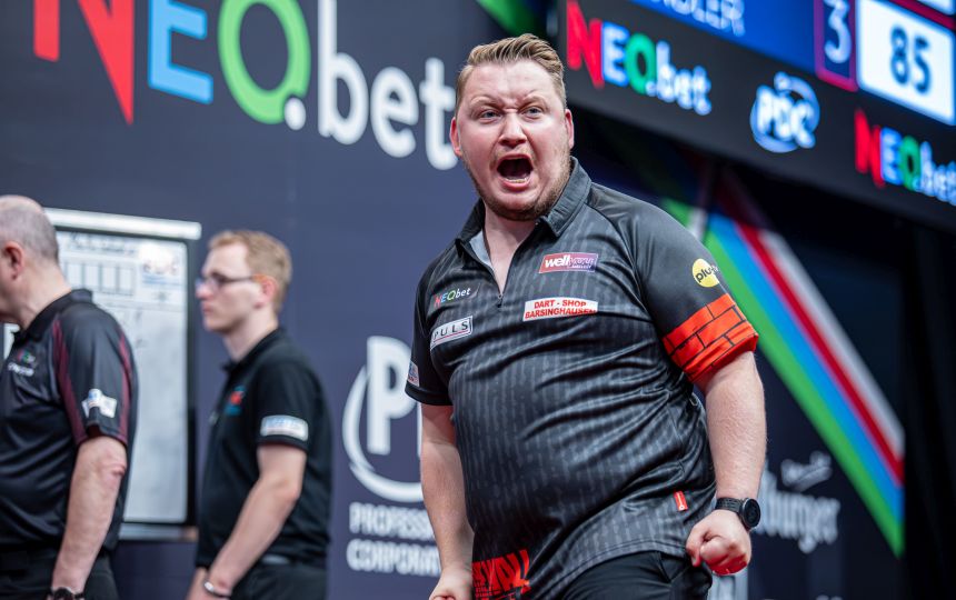 Schindler auch bei den european darts open ins viertelfinale 2024 06