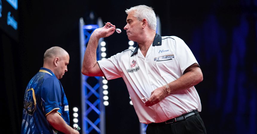 German darts championship deutsches duo raus letztes et spiel von beaton 2024 08