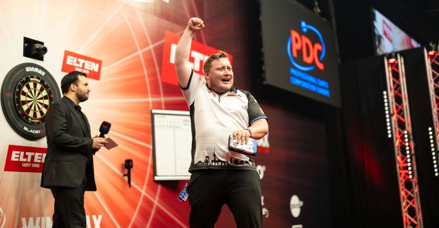 European darts grand prix schindler besiegt rock erneut van gerwen raus 2025 05