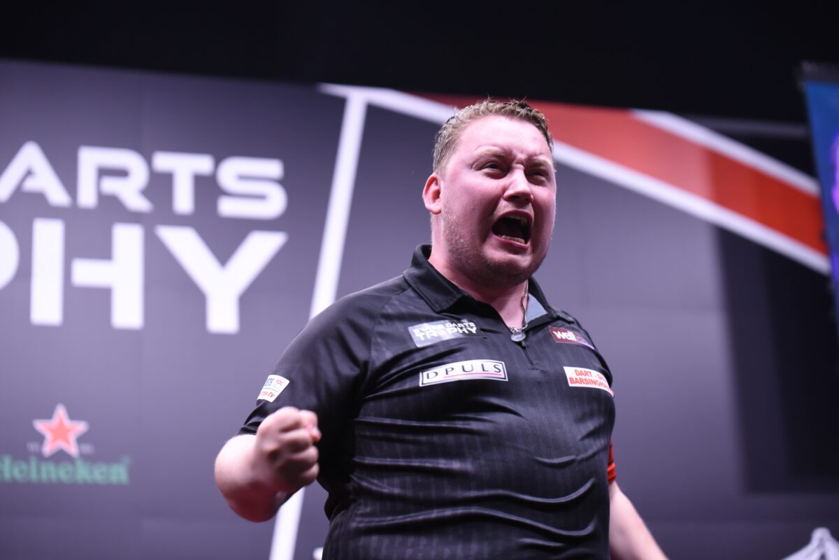 Martin Schindler sicherte sich im Vorjahr den Titel bei der Premiere der Swiss Darts Trophy