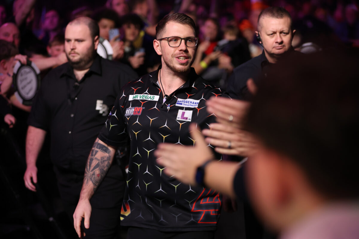 Lukas Wenig beim Grand Slam of Darts 2025