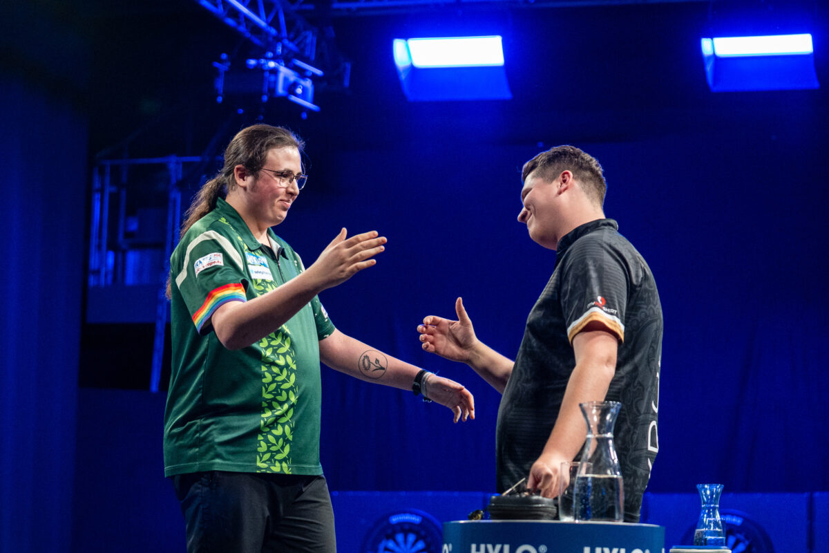 Liam Maendl-Lawrance nahm im Achtelfinale Topfavorit Paul Krohne aus dem Turnier