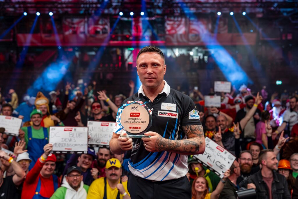 Mit dem Sieg beim European Darts Grand Prix 2026 hat Gerwyn Price seinen 10. Titel auf der European Tour eingefahren
