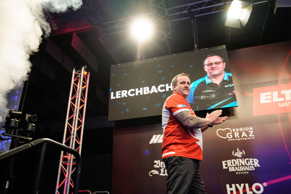 Zoran Lerchbacher unterliegt beim Heimspiel gegen Peter Wright