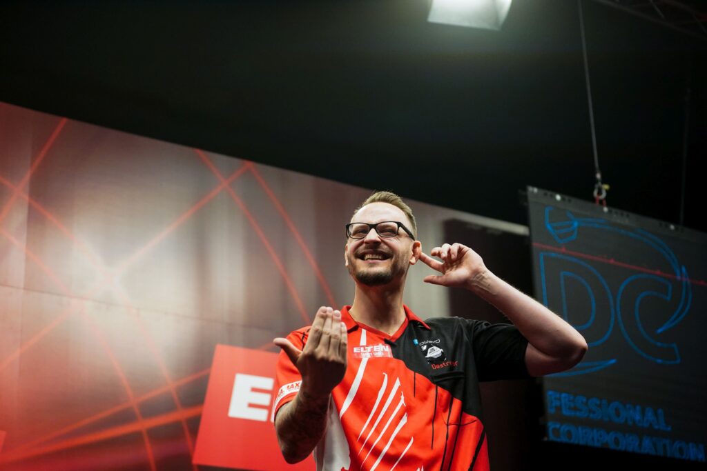 Jason Riedtke bei seinem European Tour Debüt bei den Baltic Sea Darts Open 2026 in Kiel