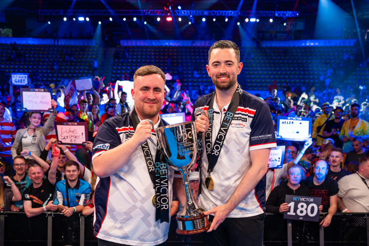 Luke Littler & Luke Humphries holen zum sechsten Mal f&uuml;r England den Titel beim World Cup of Darts