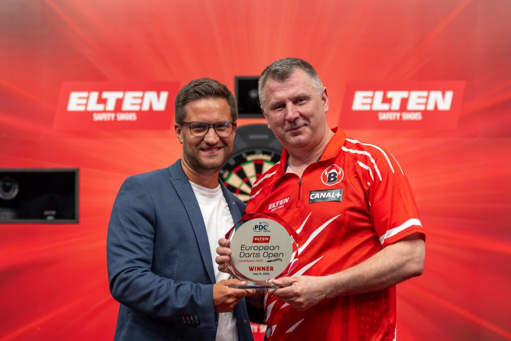 Krzysztof Ratajski holt sich bei den European Darts Open 2026 in Leverkusen seinen dritten Titel auf der European Tour