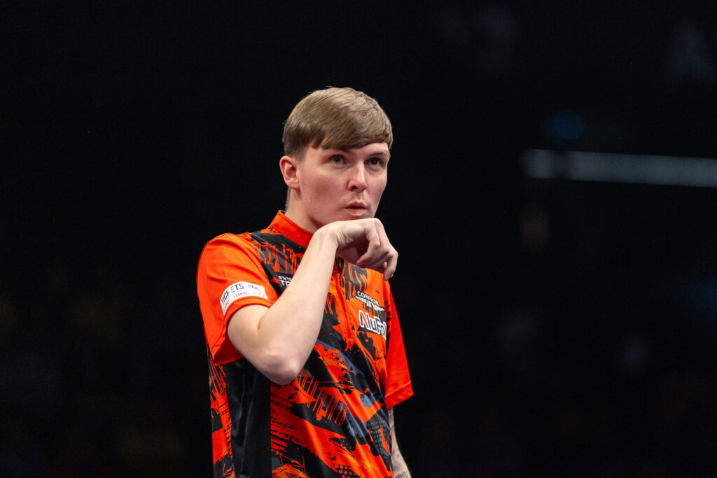 Bradley Brooks verpasste in seinem Viertelfinale gegen Gian van Veen drei Matchdarts